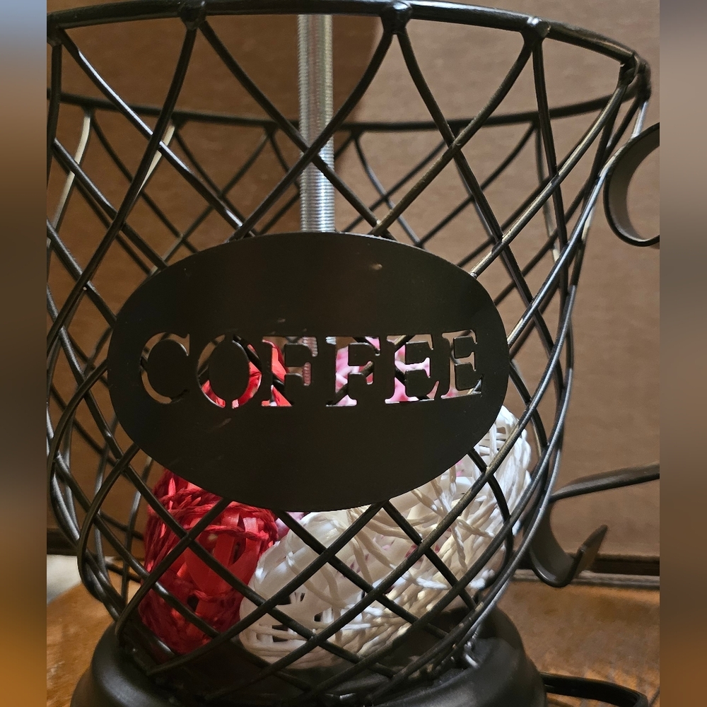 Antique Washed Black Coffee Cup Table Lamp- New Unique - Picture 2 of 7